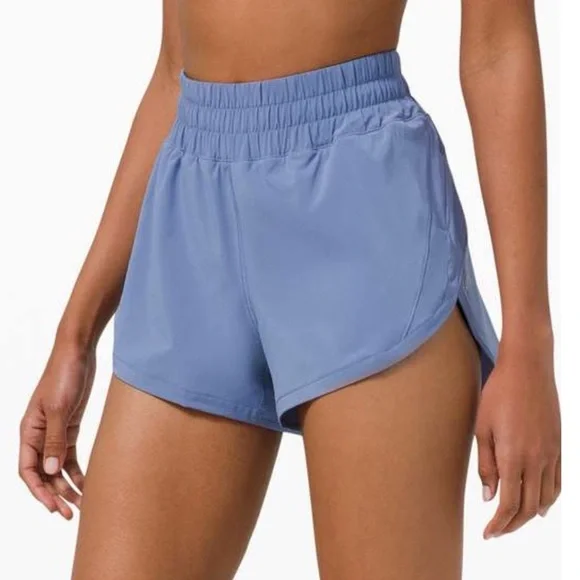 Lululemon Track That 3” High Rise Athletic Shorts Water Drop Blue 12 - Picture 1 of 10